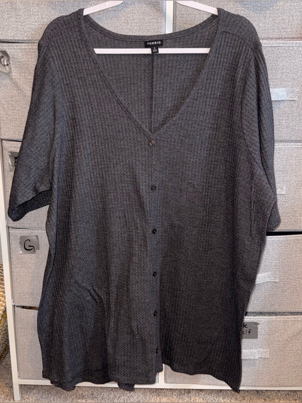 Torrid size 4 waffle knit top
